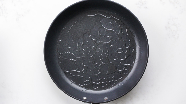 oil in skillet