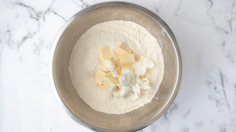 bowl of flour and butter