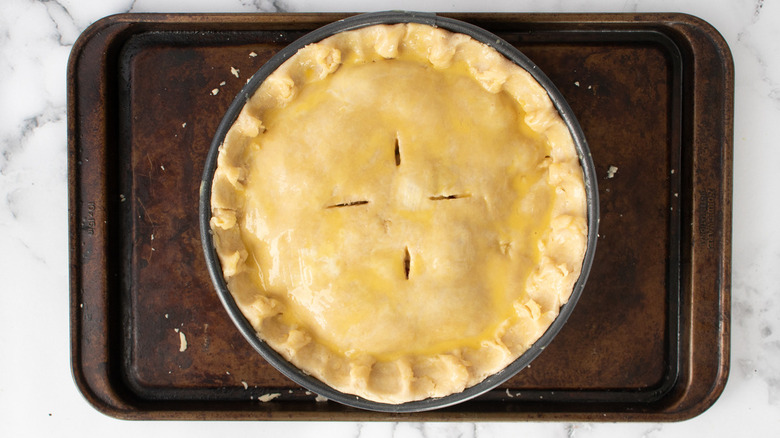unbaked pie in pan