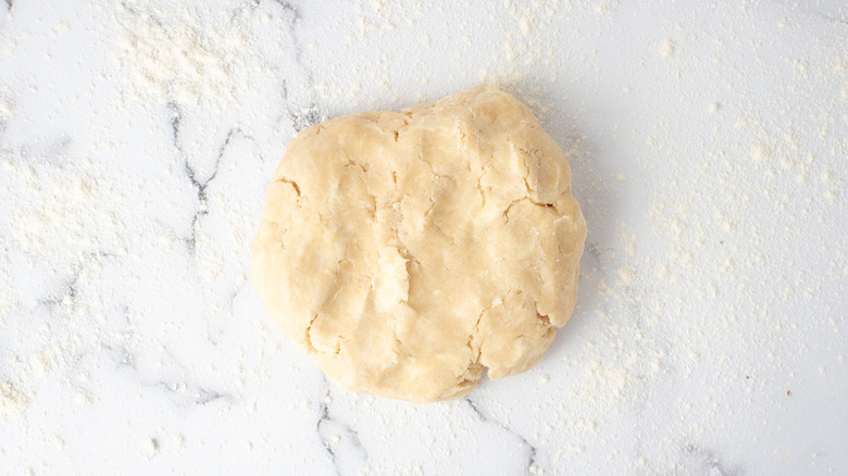 pie dough on countertop