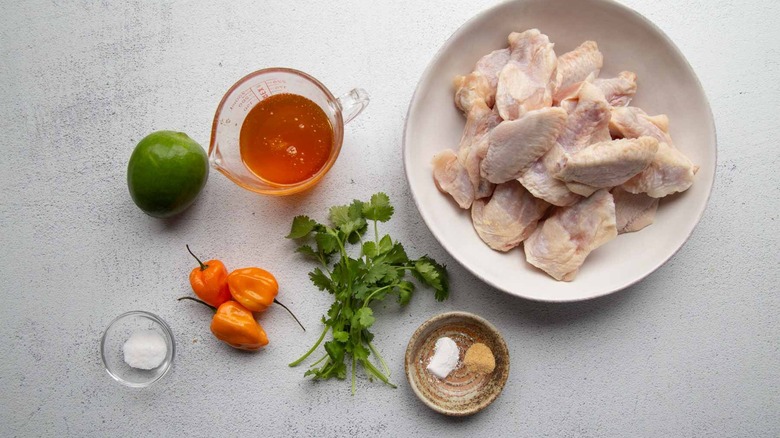 ingredients for hot honey chicken wings