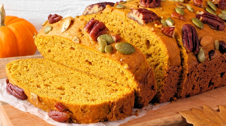 Sliced sweet potato bread