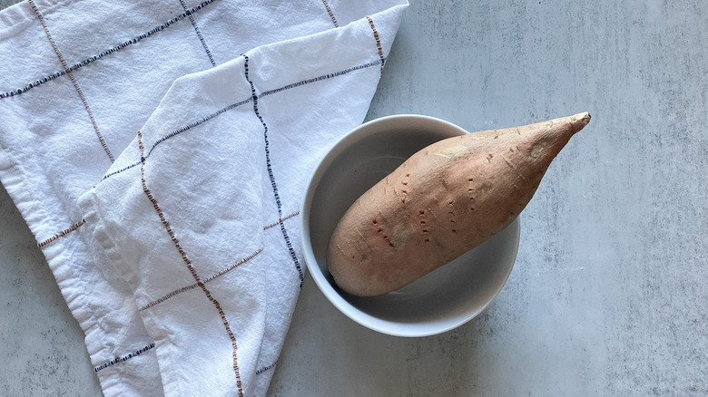 sweet potato on counter