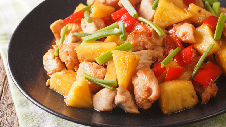 sweet and sour chicken with pineapple