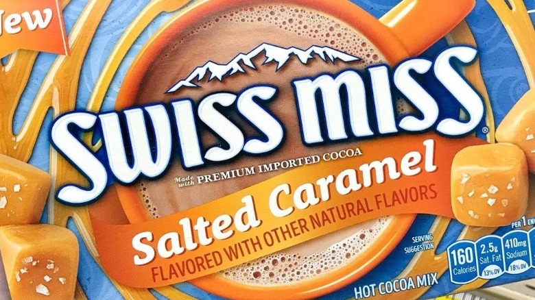 Swiss Miss Salted Caramel flavor packaging