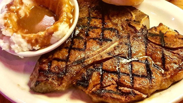 T-bone steak at Texas Roadhouse