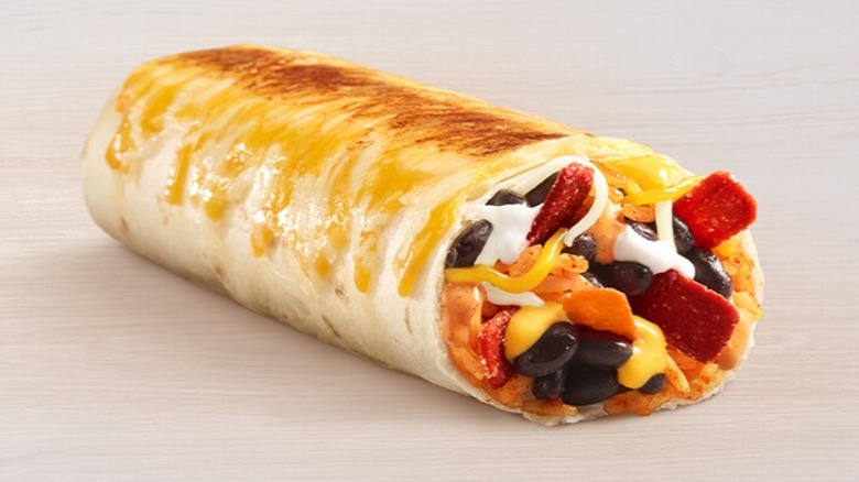 black bean grilled cheese burrito