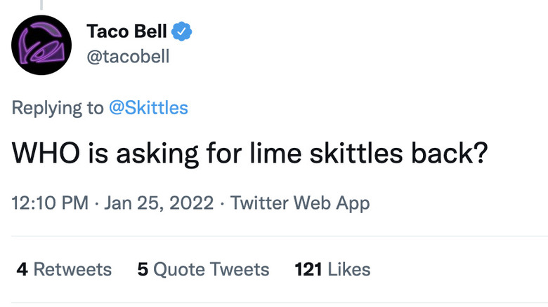 Taco Bell tweet