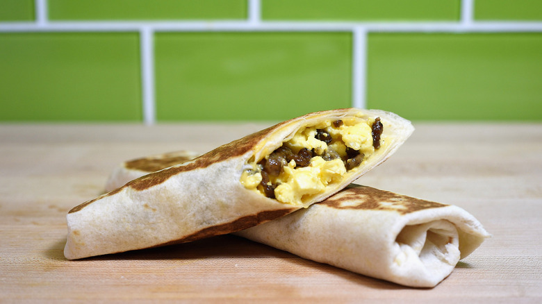 An image of Taco Bell's Grilled Breakfast Burrito, shared on Instagram