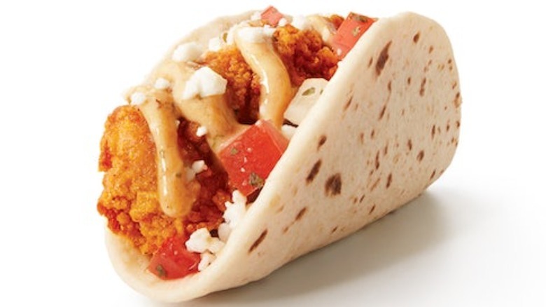 Taco John's mini fried chicken taco