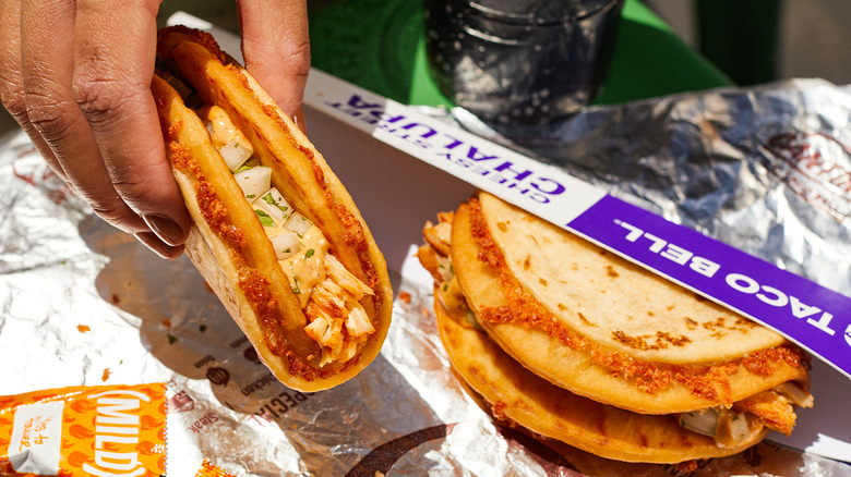 Taco Bell Cheesy Chicken Chalupa 