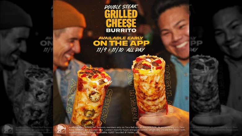 Promoting Double Steak Grilled Cheese Burrito