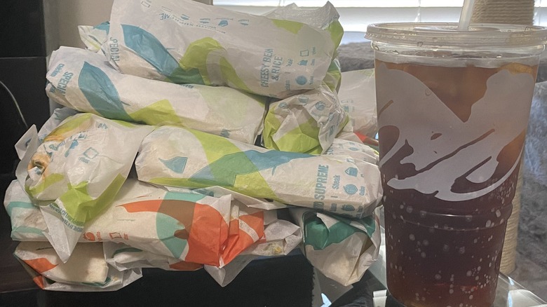 large meal order from Taco Bell