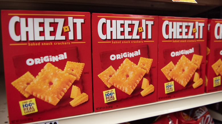 Cheez-It boxes on shelf