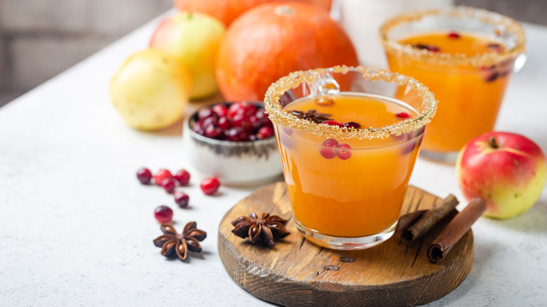 apple cider punch with star anise