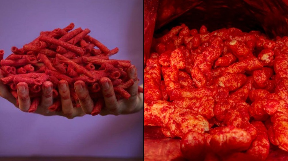 Takis and Flamin' hot Cheetos on the right 