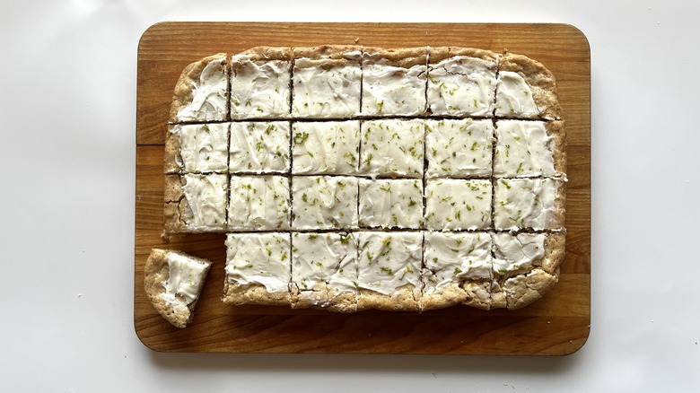 lime cookie bar squares