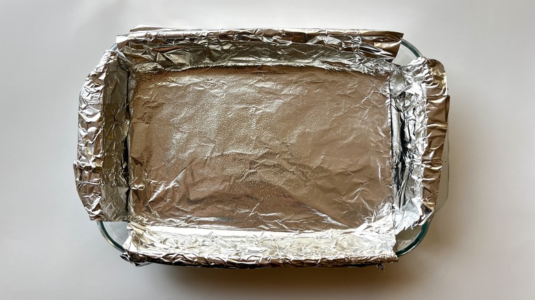 tin foil lined pan