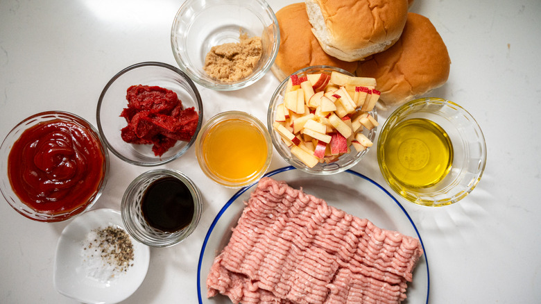 ingredients for turkey apple sloppy Joes