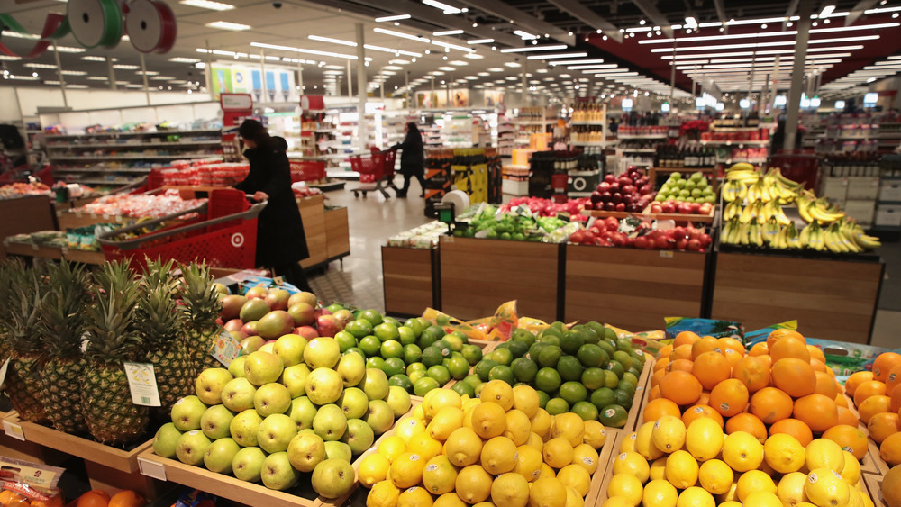 Produce inside of a Target grocery