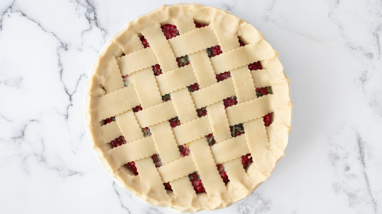 woven pie lattice top