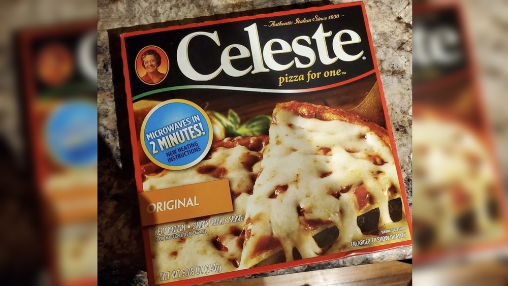 Celeste frozen pizza for one box