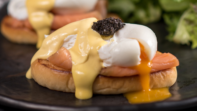 caviar eggs Benedict