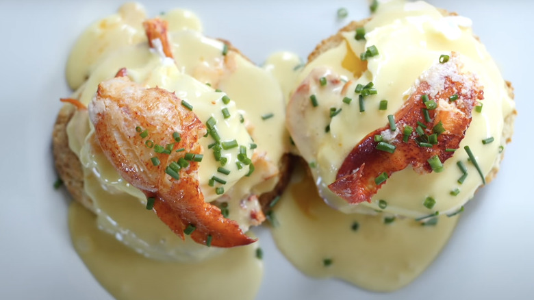 lobster eggs Benedict