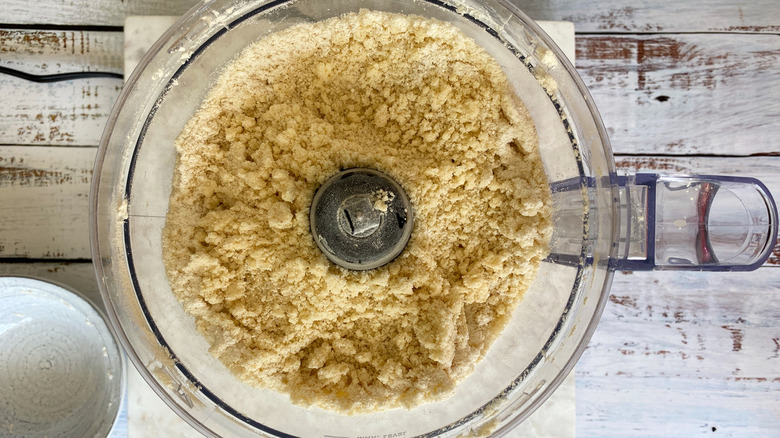 Biscuit dough in food processor