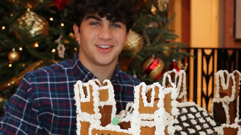 Matthew Merril and a gingerbread cathedral