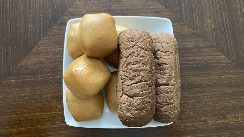 Dinner bread on plate