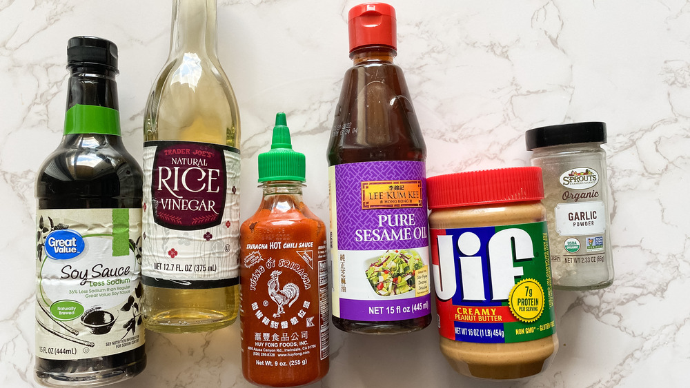 Ingredients for Thai peanut sauce