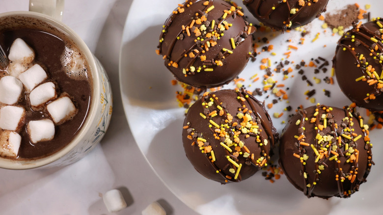 hot chocolate bombs and mug