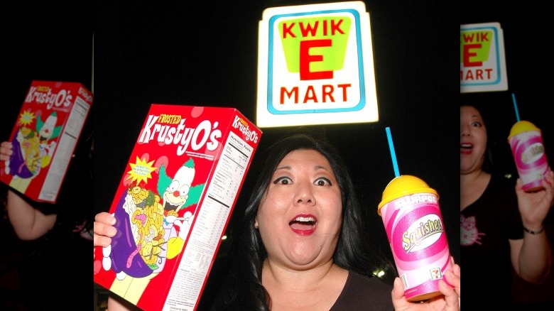 excited Kwik-E-Mart customer