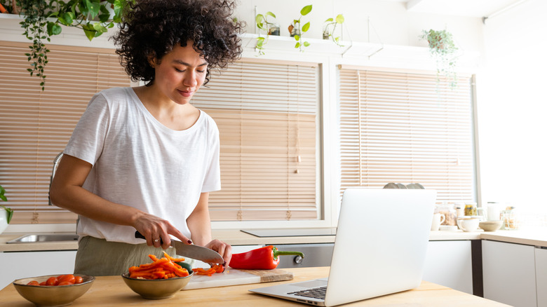 woman cooking