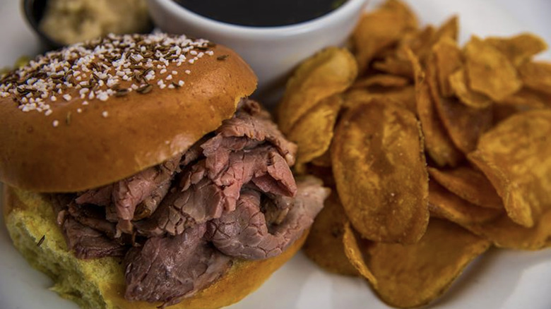 Beef on weck sandwich