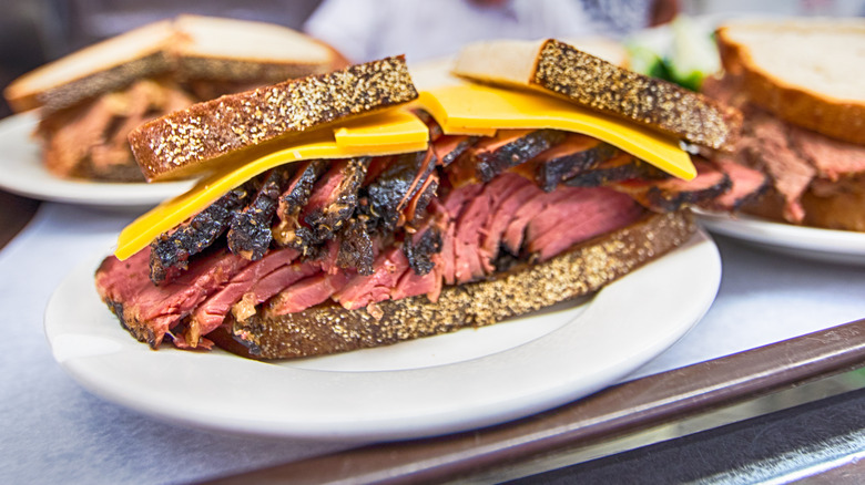 Katz's deli pastrami sandwich