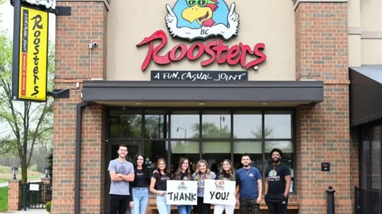 Outside Roosters Wings location in Ohio