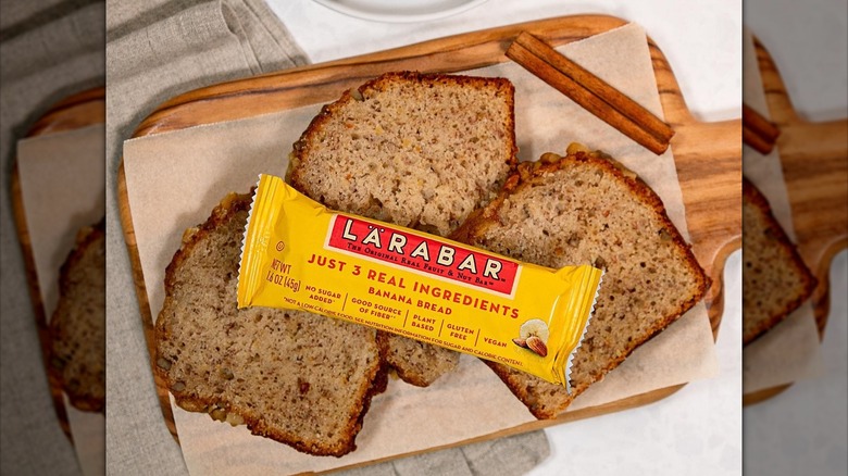 Larabar sitting on top of banana bread