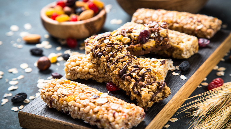 granola bars on a table