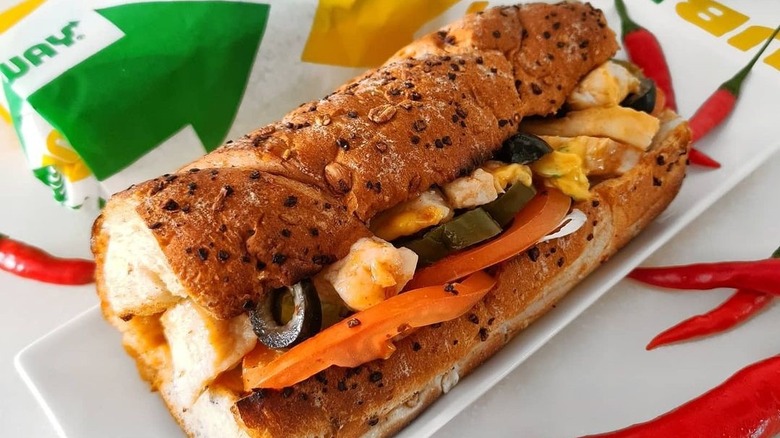 Subway buffalo chicken sub