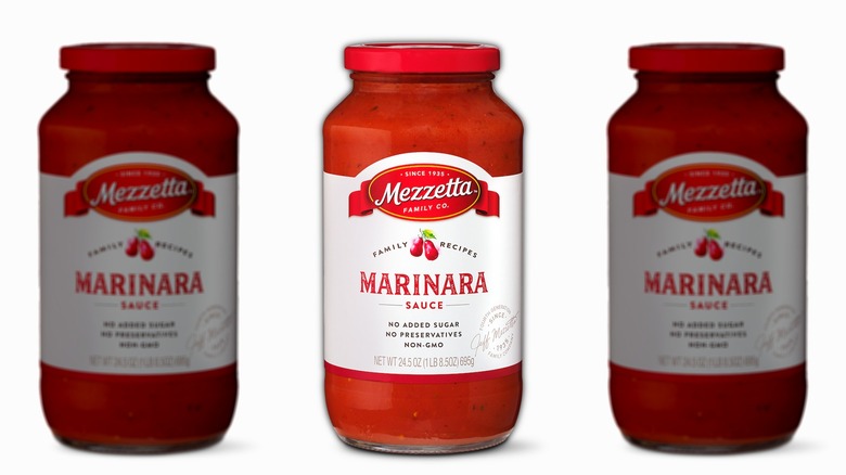 Jars of Mezzetta marinara sauce