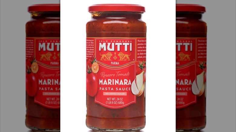 Jar of Mutti Marinara Sauce