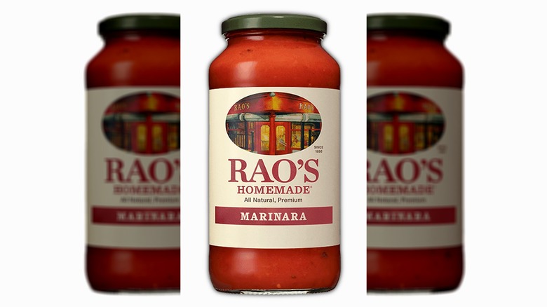 Jar of Rao's marinara sauce