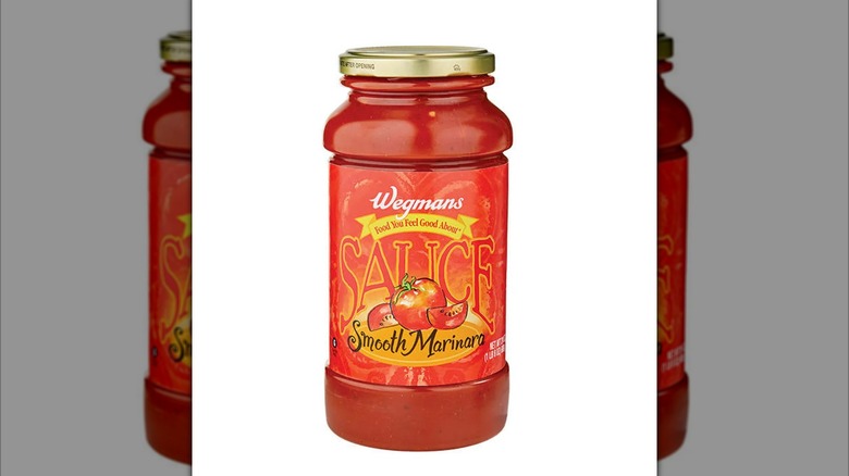 Jar of Wegmans marinara sauce