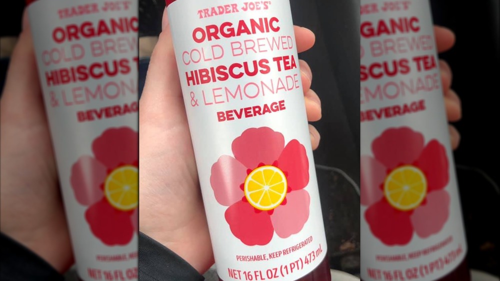 Trader Joe's hibiscus tea and lemonade beverage