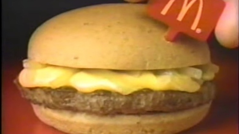 McDonald's Cheddar Melt burger