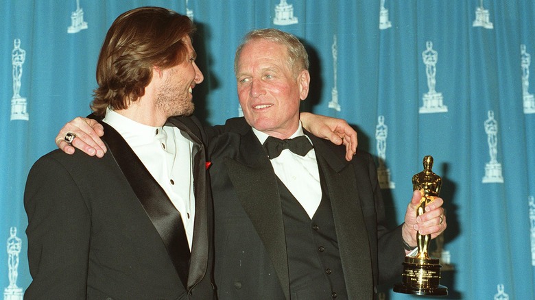 Paul Newman and Tom Cruise with Oscar