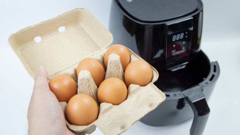 Egg carton and air fryer