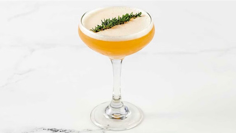 Bourbon cocktail with thyme